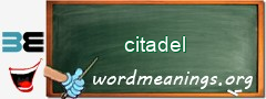 WordMeaning blackboard for citadel